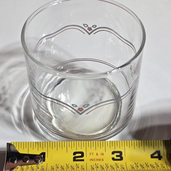 VINTAGE Corelle Set Of 6 ENGLISH BREAKFAST 8 oz JUICE GLASSES Pink Blue Floral - Picture 6 of 9